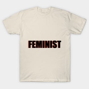 FEMINIST (red-ish orange) T-Shirt